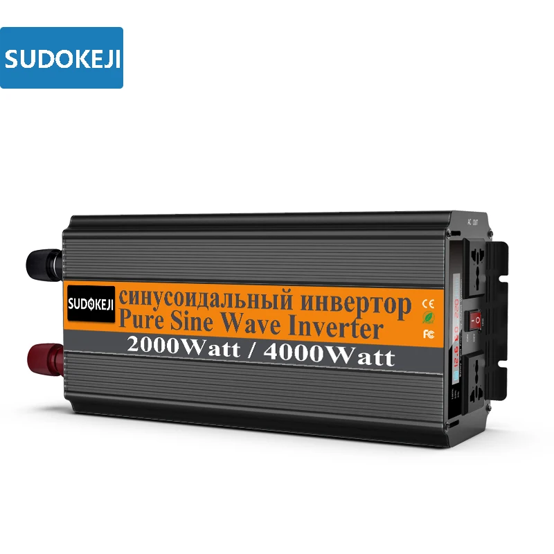 Инвертор постоянного тока 12 В 24 в 1500 Вт 2000 Вт Цифровой дисплей постоянного тока 12 В в переменный ток 220 в 240 в преобразователь Модифицированная синусоида автомобильный инвертор