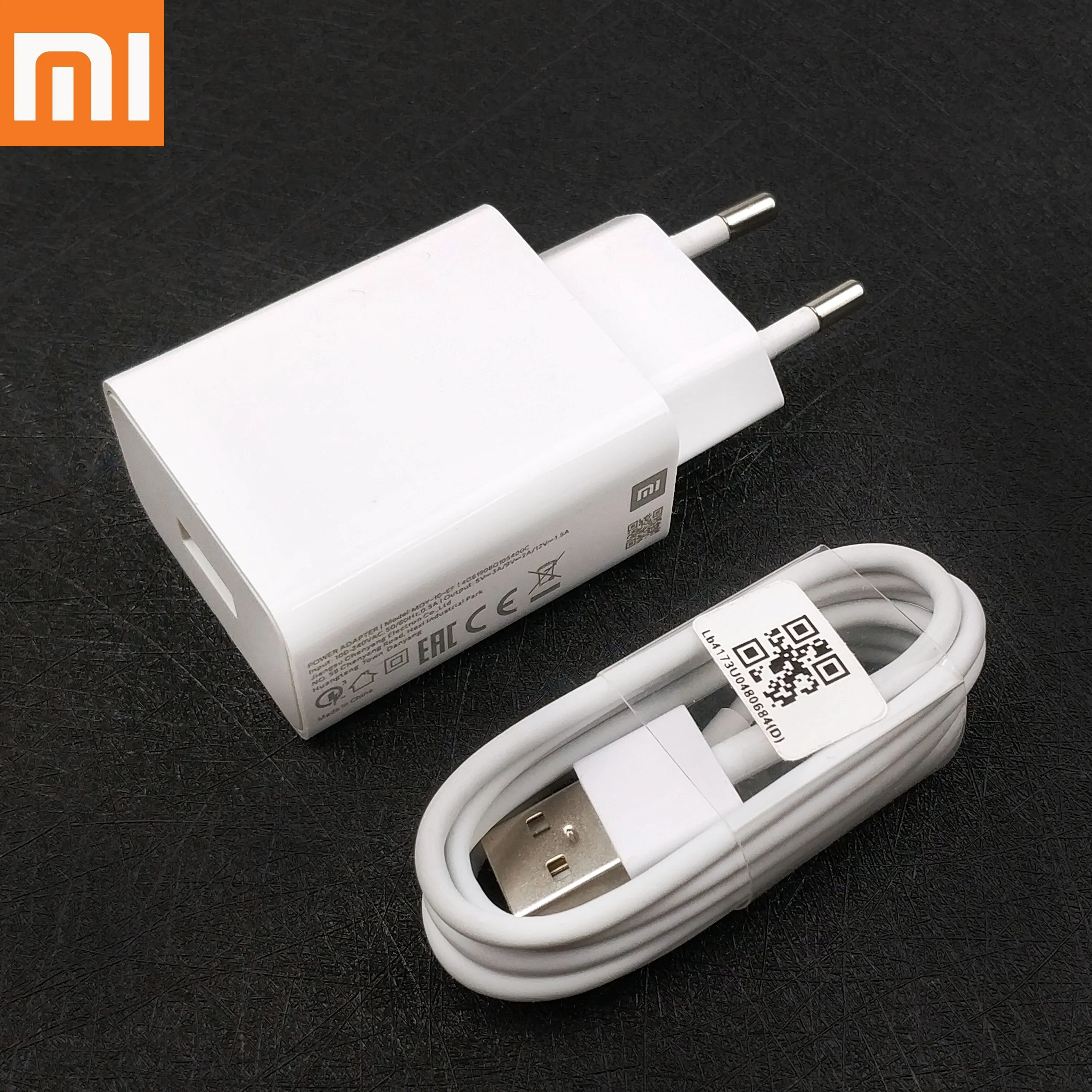 Оригинальное зарядное устройство XIaoMi Mi A2 QC3.0 быстрое дорожное с адаптером для ЕС