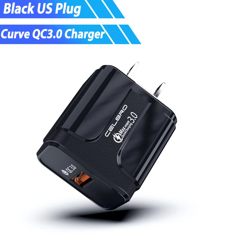 Qc 3,0 Быстрая зарядка 3,0 Usb настенное зарядное устройство qc3.0 Быстрая зарядка US Eu зарядное устройство s для телефонов Xiaomi Mi A3 CC9 - Тип штекера: black us plug