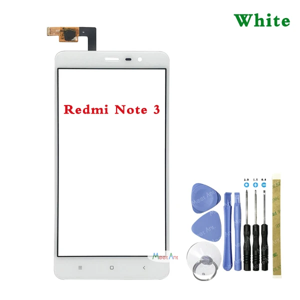 Высокое качество 5,5 ''для Xiaomi Redmi Note 1 2 3 Note2 Note3 сенсорный экран дигитайзер сенсор внешняя стеклянная панель объектива - Цвет: Note3 White Have Too