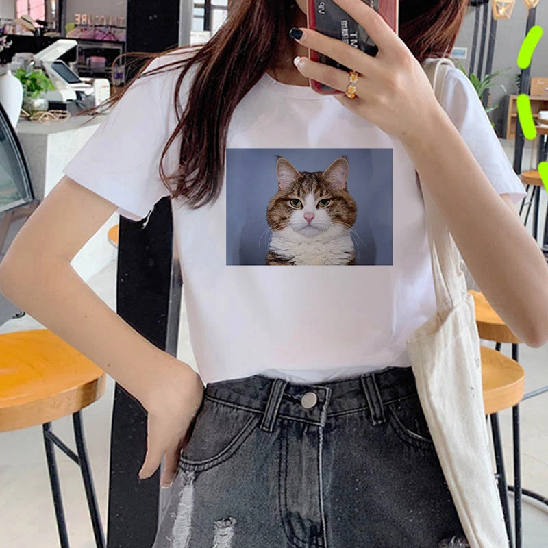 Women's Wreath T-shirt Pets Dogs and cats clothes ladies short sleeve Kawaii Tees top graphic T-shirt   printing T-shirt female
