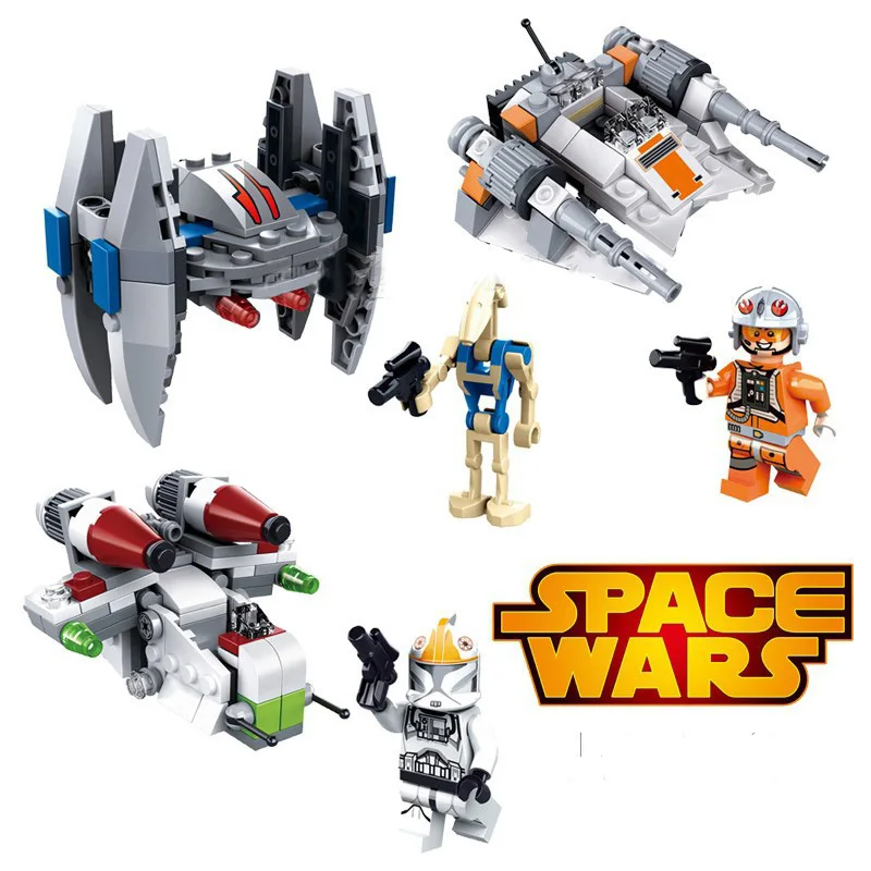 Us 1224 30 Off3pcs Star Wars Warships Spaceship Clone Troopers Building Blocks Mini Sets Bricks Figures Kids Toys Compatible With Legoings In