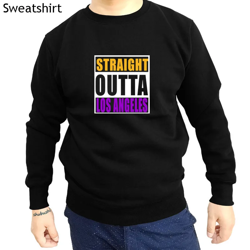 

hot sale cool STRAIGHT OUTTA LOS ANGELES LA LAKERS BASKETBALLER PURPLE GOLD MAMBA men sweatshirt fashion casual hoodies sbz4157