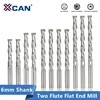 XCAN Flat End Mill 6mm Shank 2 Flute Spiral Milling Cutter CNC Router Bit Wood Engraving Bit Carbide End Mill ► Photo 1/6
