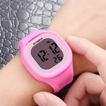 Aliexpress - SYNOKE Children’s Kids Watches  Simple Solid Pink Color 3M Life Waterproof Electronic Wristwatch Boy Girl Watches Gift Clock