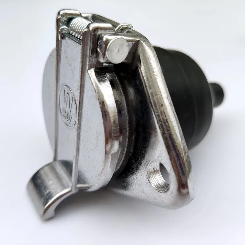 7 Pin 24V Metal Towing Towbar Trailer Truck Plug Socket Set Wiring Connectors Electric RV Parts Camper Caranvan Accessories