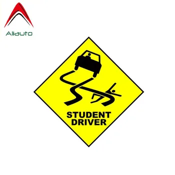 

Aliauto Warning Car Sticker Funny Student Driver Decal Accessories PVC for VW Passat B5 Opel Astra H Porsche Mazda 6,13cm*13cm