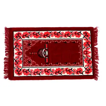

Muslim Prayer Rugs Velvet Fabric Classic Salat Islamic Moroccan Cotton Printed