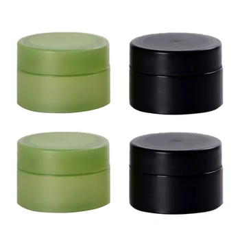 

4pcs 50g Empty Bottle Frosted Cream Container Subpackaging Bottle Makeup Cream Jars Travel Bottles (Green, Black Each Two)
