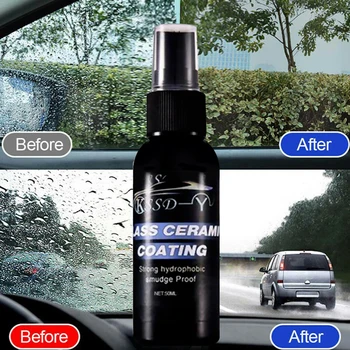 

50ml Automobile Windshield Water Repellent Car Coating Windows Waterproof Rainproof Nano Hydrophobic Coating TSLM1