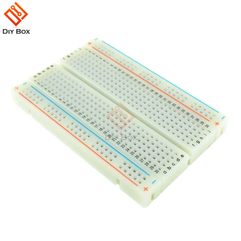 

5 uds. Orificios tablero PCB Universal sin soldadura 400 puntos de conexión Mini protoboard de prueba DIY tablero de pan para tablero de circuito de prueba de autobús
