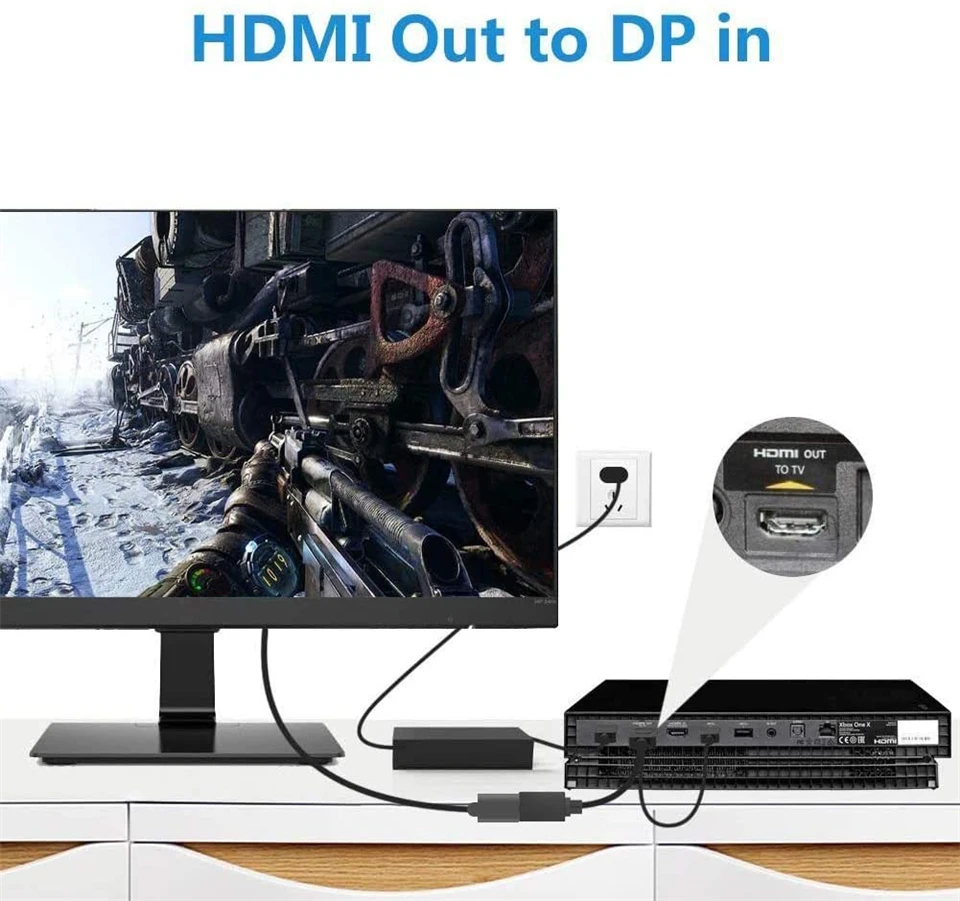 Hdmi para Displayport Hdmi para dp 2.0 para Displayport Melhor Adaptador Cabo 1080p 120hz Conversor Masculino Hdmi Fêmea 1.4 pc 2021 4k 60hz - Image 4