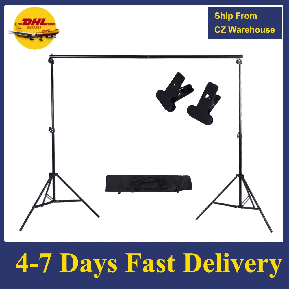 Backdrop Stands Background-Frame-Support-System Video-Studio Photo 2-Clamps for 