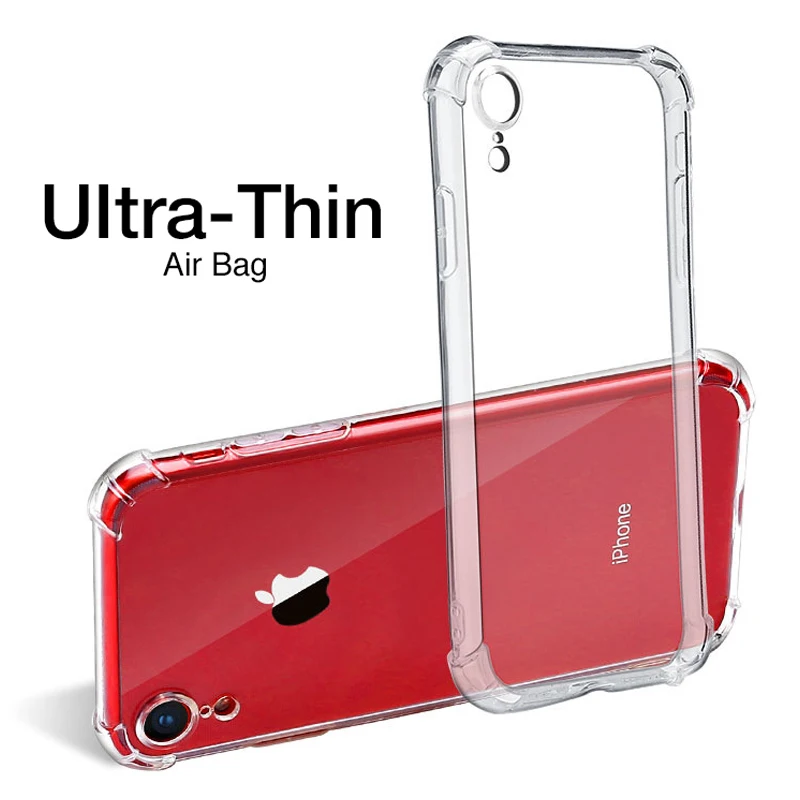 For iPhone XR Clear Case Air-bag Protect Soft TPU Transparent Phone Cover for 6 6S Plus 7 8 X XS Max |