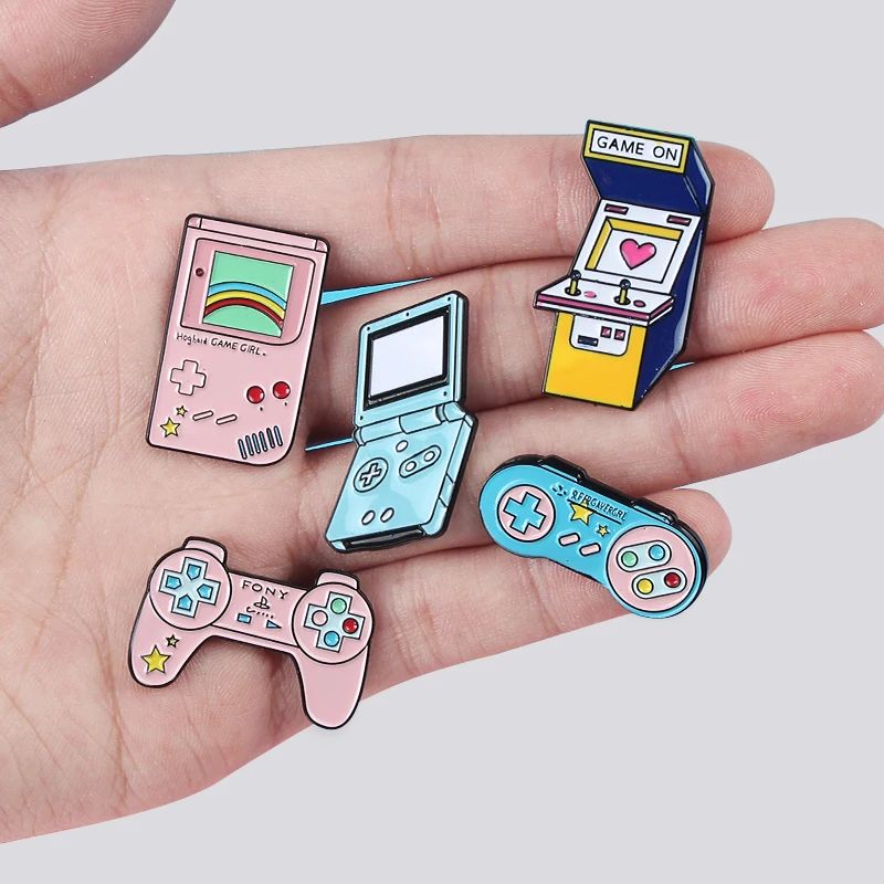 Play Game! Game Enamel Pins Personality Gamepad Videogame Console