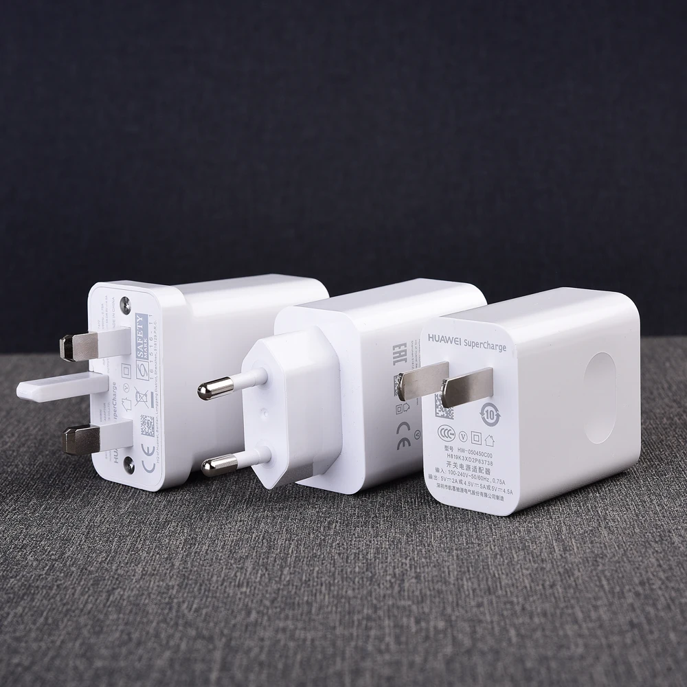 Оригинальное зарядное устройство huawei Supercharge Quick Adapter для huawei P20 p10 pro plus mate 9 10 20 honor 10 note10 5A usb супер зарядное устройство