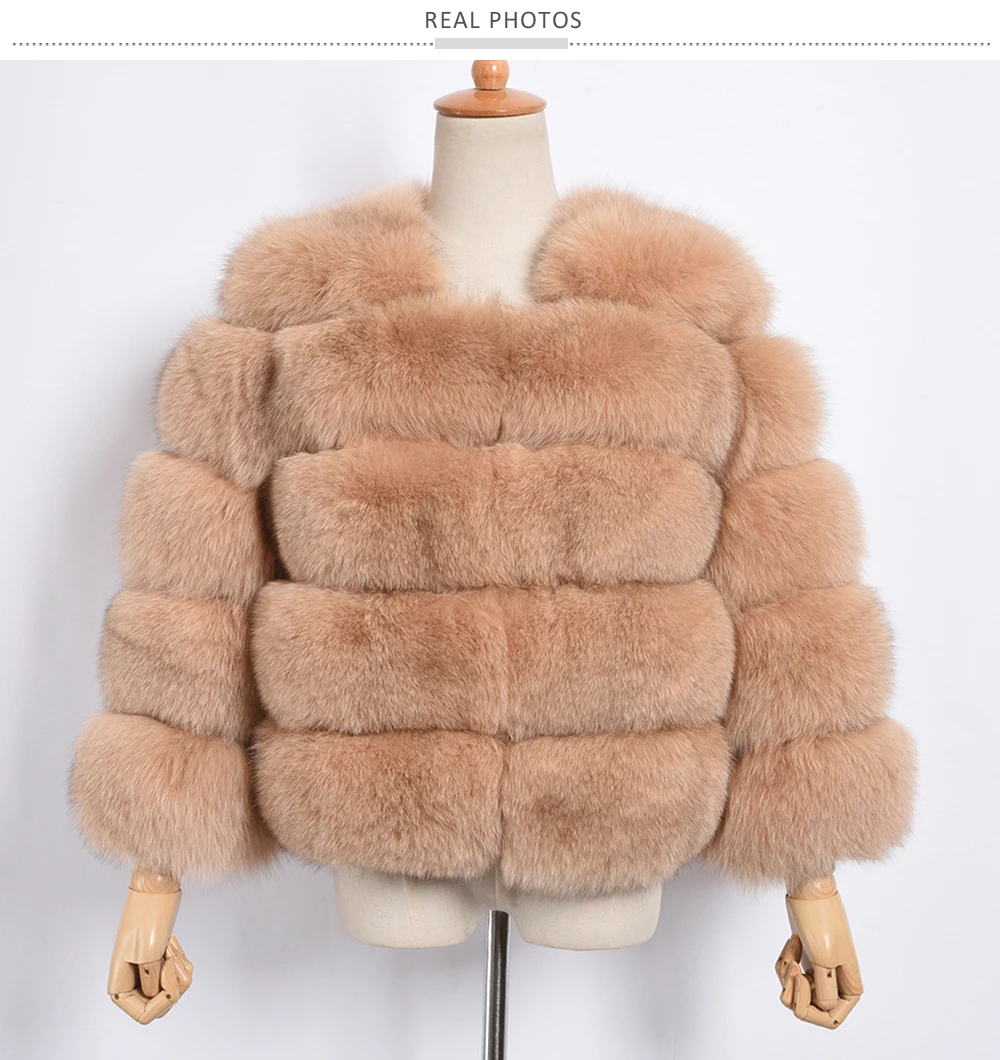Женская шуба из натурального Лисьего меха, зимние модные меховые куртки, толстая теплая пушистая Высококачественная верхняя одежда, Женский натуральный мех S1796