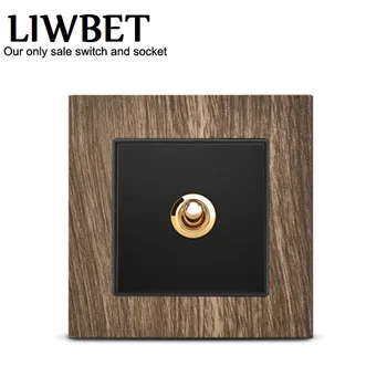 

Single toggle wall switch and Wood grain color 1 gang 2 way light switch