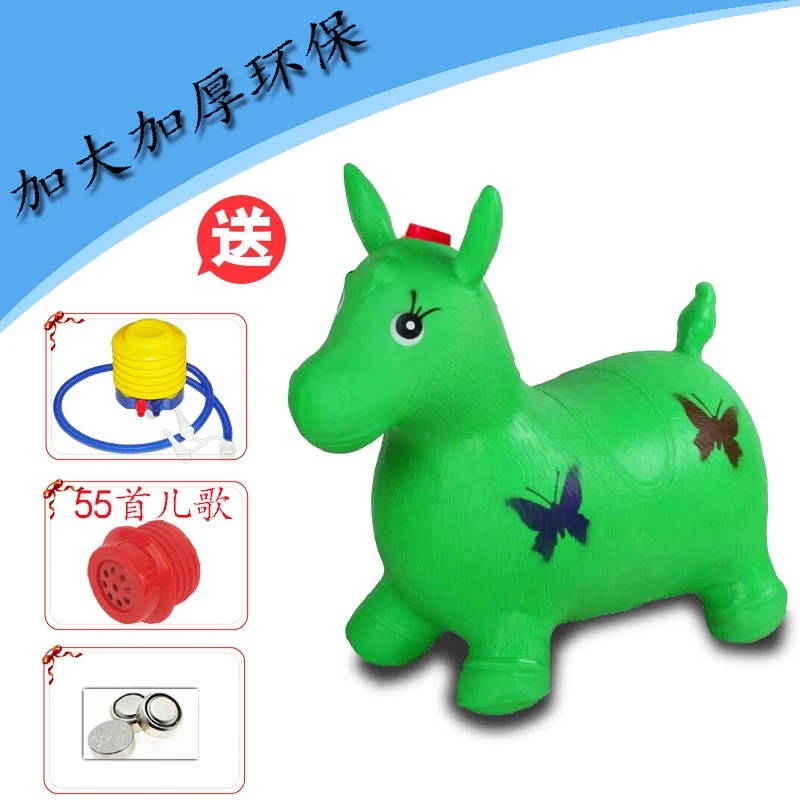 Олень спортивный chong qi ma 3-6 лет Возраст 3-5 Игрушка Резиновая лошадь девушка лошадь авторское право прыжки лошадь простой очень большой
