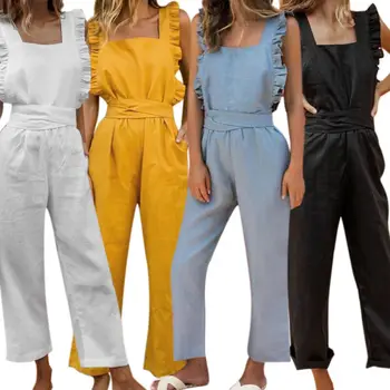 

New Women Ruffle Clubwear Summer Playsuit Bodycon Party Jumpsuit Romper Trousers