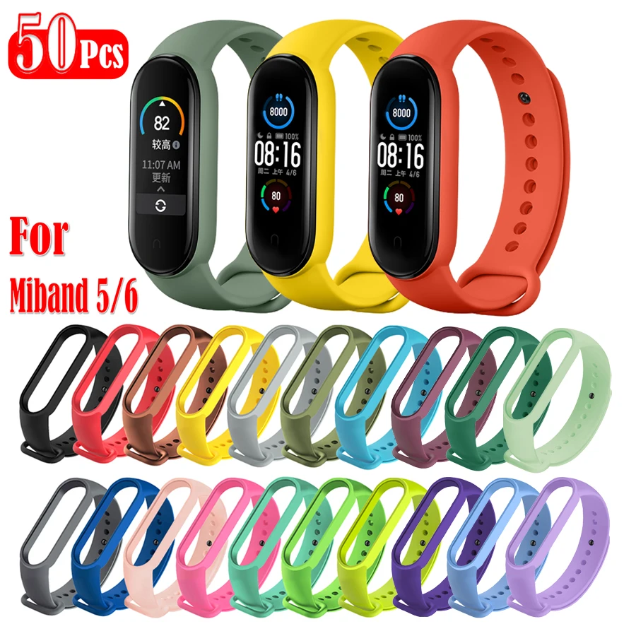  10 Pack Compatible with Mi Band 7/ Amazfit Band 5/ Mi Band 5/  Mi Band 6 Replacement Band, Silicone Flexible Printed Pattern Strap Band  for Mi Band 7/ Amazfit Band 5/