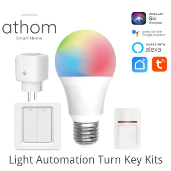 

ATHOM home automation kit smart wifi light switch PIR motion smart socket work with siri google assistant alex