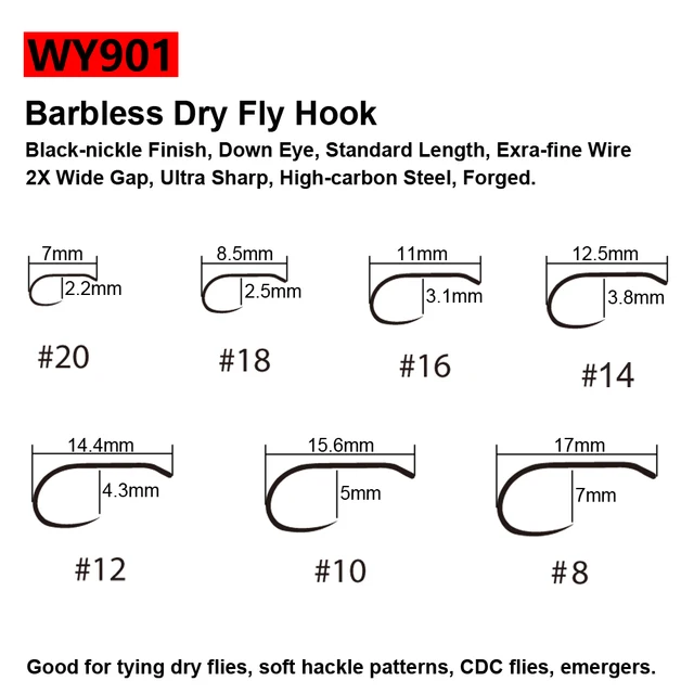 Best No1 Barbless Fly Tying Hooks Wet Caddis Fly Hooks Fishhooks cb5feb1b7314637725a2e7: WY001CurveNymph|WY101BarblessEmerger|WY103CurveNymph|WY121Salmon|WY201BarblessJig|WY230TerrestrialDry|WY301StandardDry|WY601StandardWet|WY701Streamer|WY801Streamer|WY901BarblessDry