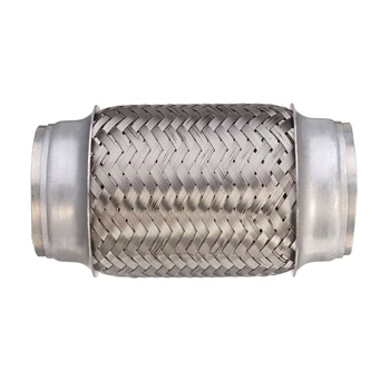 

Stainless Steel Exhaust Flex Pipe Double Braid 2.36' x 6' w/ Ends 8' OAL