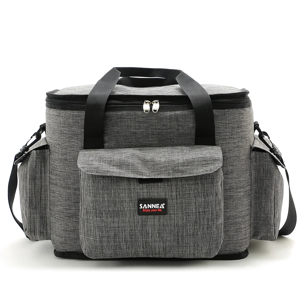 

Thermal Bag 23L Outdoor Insulated Bag Camping Picnic Set Cooler Lunch Tote Bento Bag Food Freshness Cooler Grocery Shoulder Bag