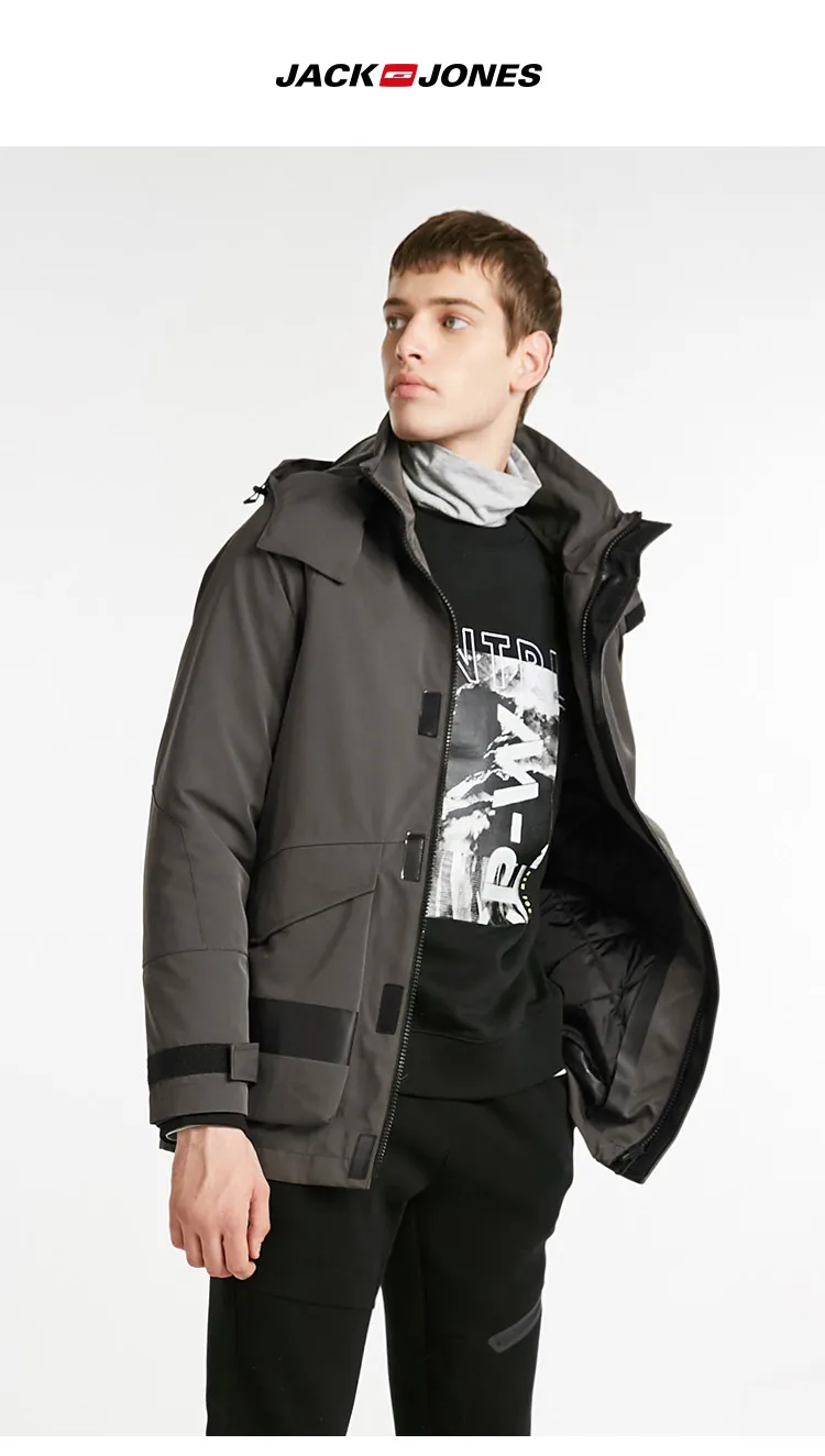 JackJones Мужская Зимняя Повседневная стеганая куртка с капюшоном для мужчин 218409506