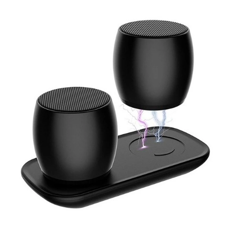 Portable Speakers Wireless Bluetooth Speaker Portable Bluetooth Speaker F1 Bluetooth Speakers TWS System column Portable mini Metal Speaker 3D Stereo Computer Subwoofer Loudspeaker MP3 Player Sardine