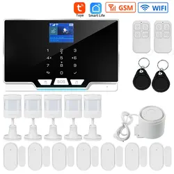 Wireless WIFI GSM Smart Home Alarm Security System Tuya APP 433MHz Frequency EV1527 Encoding Method Infrared Sensor Smartlife