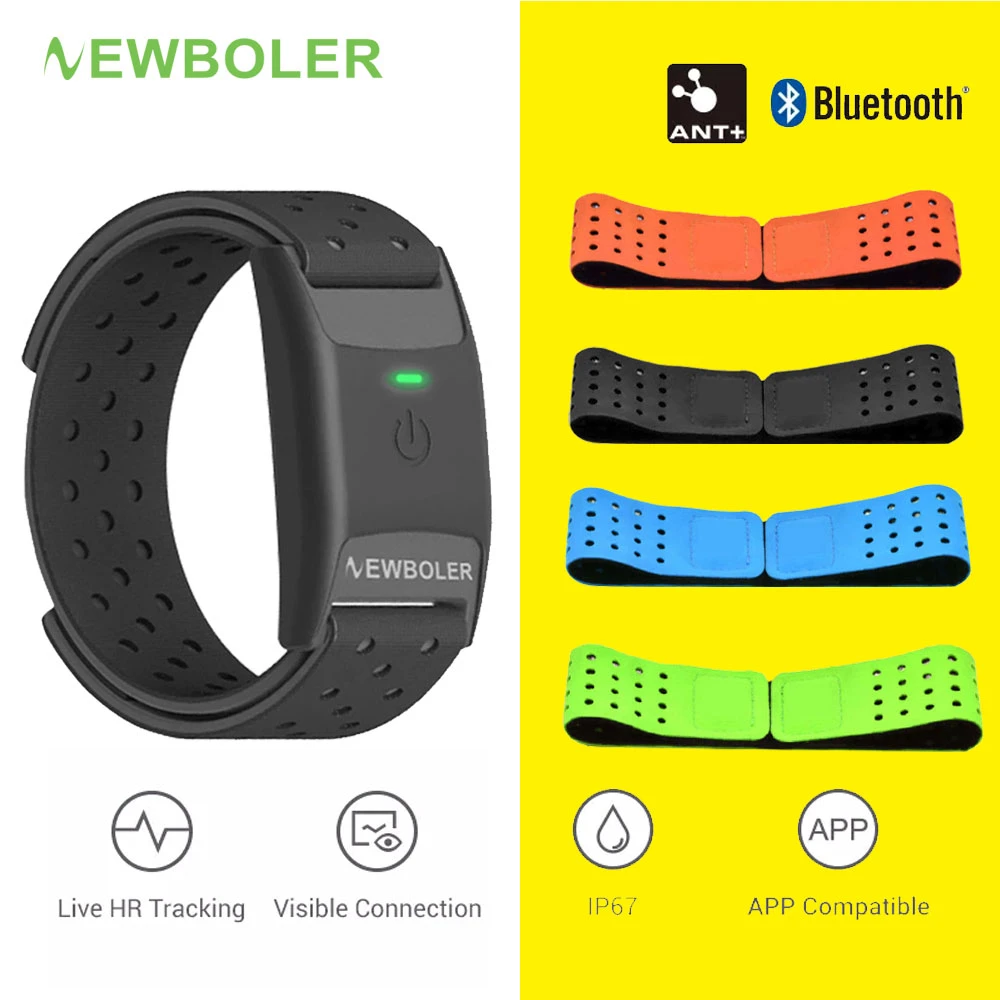 Newboer Heart Rate Monitor Wrist Band Arm Belt Gps Bluetooth Sensor 5.0