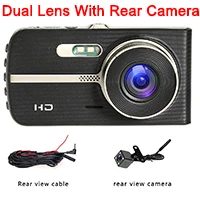 Double lens Автомобильный Семья 4 дюйма ips FHD 1080P Автомобильный Камера Двойной объектив Ночное видение g-датчика и функцией автоматической блокировки регистратор Dash Cam Видео Регистраторы Dashcam - Название цвета: Double lens