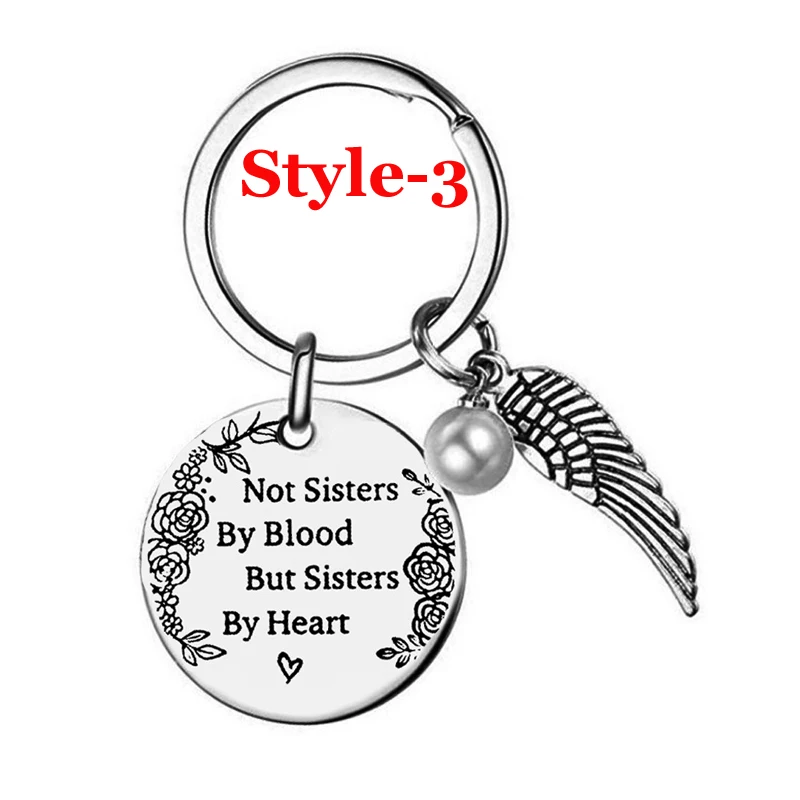 Sister Angel Wing Protected Keychain or Zipper Pull Protect My Sister Gift 
