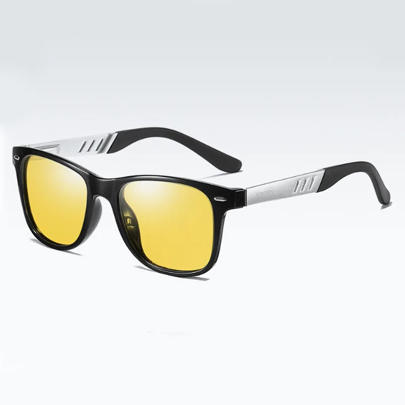 Квадратные фотохромные солнцезащитные очки для мужчин и женщин, поляризационные, хамелеон, для вождения, солнцезащитные очки, мужские, oculos gafas de sol - Цвет линз: Night vision