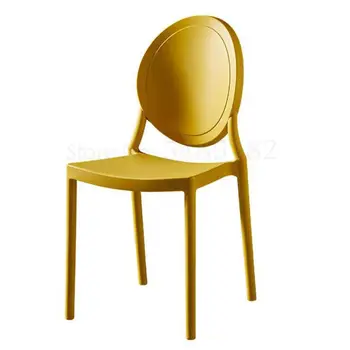 

Nordic Dining Chair Modern Simple Plastic Chair Backrest Household Adult Restaurant Thicker Chair Outdoor Stacked Chair