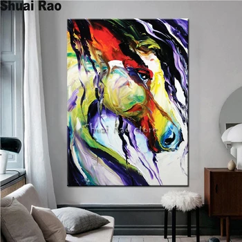 

color horse diamond painting full square stones 3d cross stitch diamonf painting mosaic animal diamond embroidery wall art,
