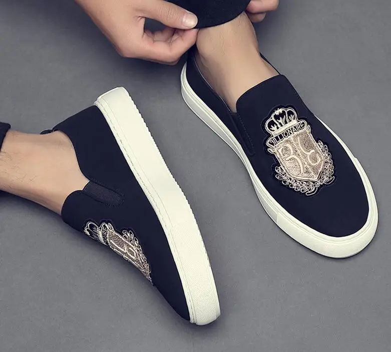 Products Front Embroidered Casual Man Slip-On Shoe