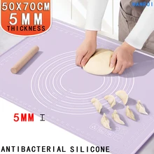 Oversize Kneten Pad Verdicken Antibakterielle Silikon Back Matte Rolling Pin für Teig Küche Zubehör Nicht-stick Gebäck Bord
