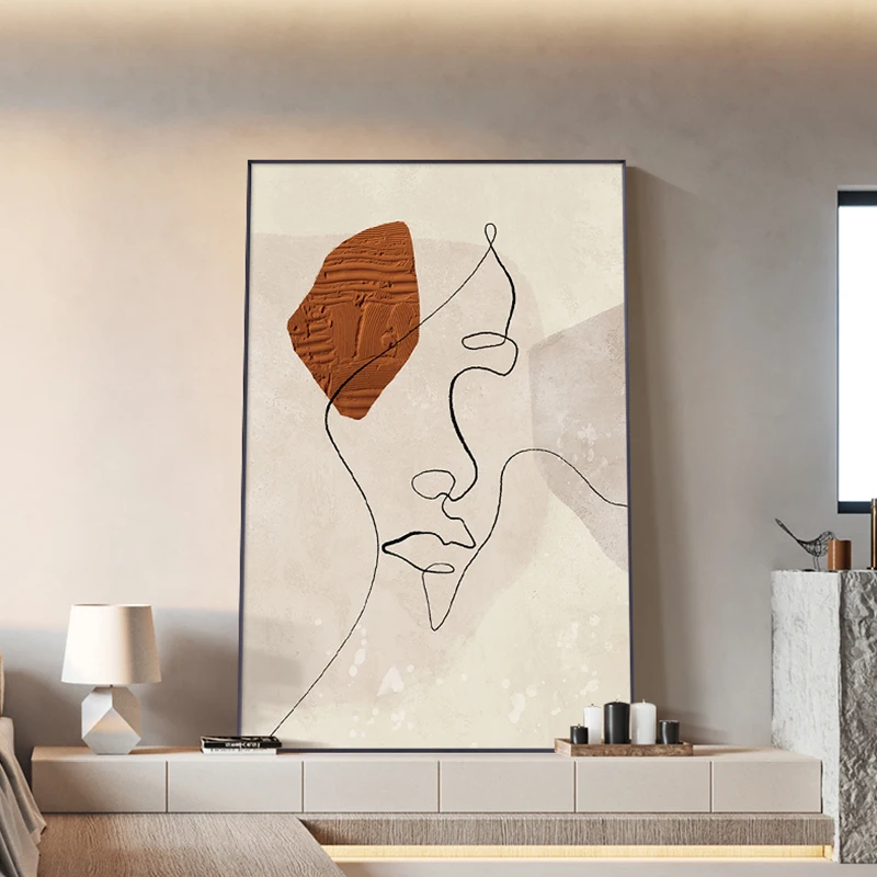 

Nordic Minimalist Figures Line Abstract Art Paintings for Living Room Bedroom Posters and Prints Scandinavian Decoration Picture