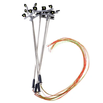 

4 Led Street Lamp 1:100 Scale Street Light Scenery Mini Lamppost For Sand Table Model 5