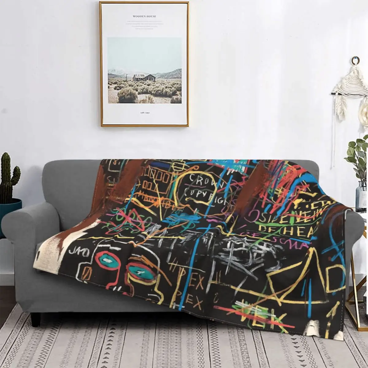 

Vectorised Famous New York Street Art Blanket Graffiti Plush Warm SuperSoft Flannel Fleece Throw Blanket For Sofa BedSheet Quilt