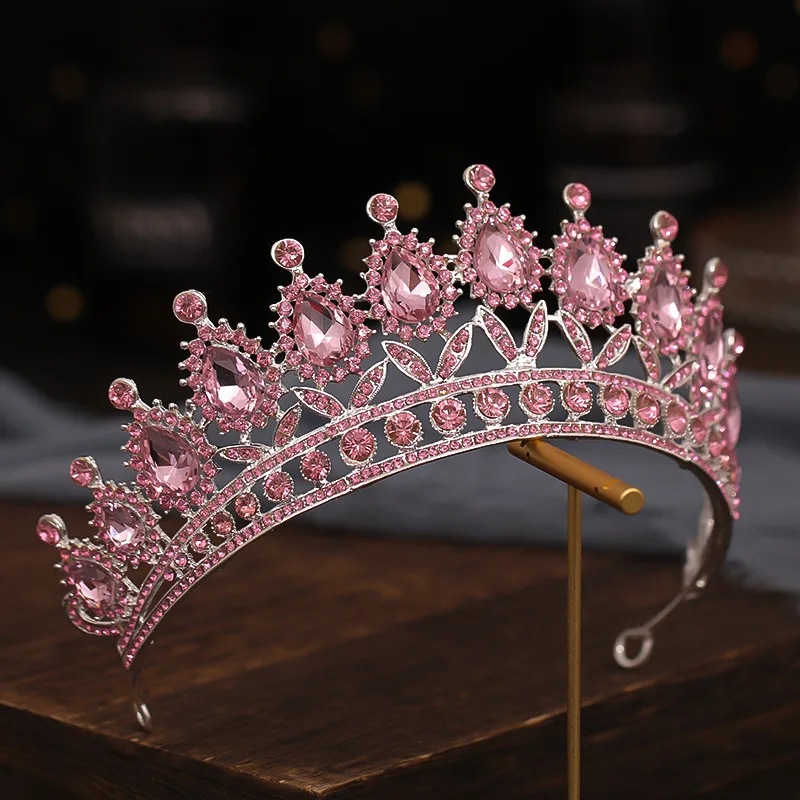 strass de luxo coroa de cristal tiaras noiva coroas rainha diadema concurso coroa cabelo de noiva jóias acessórios de cabelo do casamento