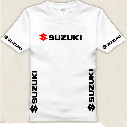 Новая летняя футболка для фанатов автомобиль Suzuki Shop футболка с короткими рукавами одежда Motocicleta Manga Larga Jersey