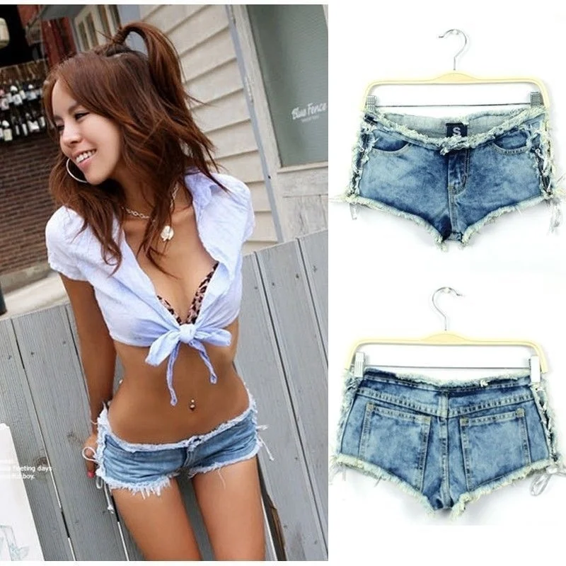 Fashion Sexy Women Cut Off Low Waist 