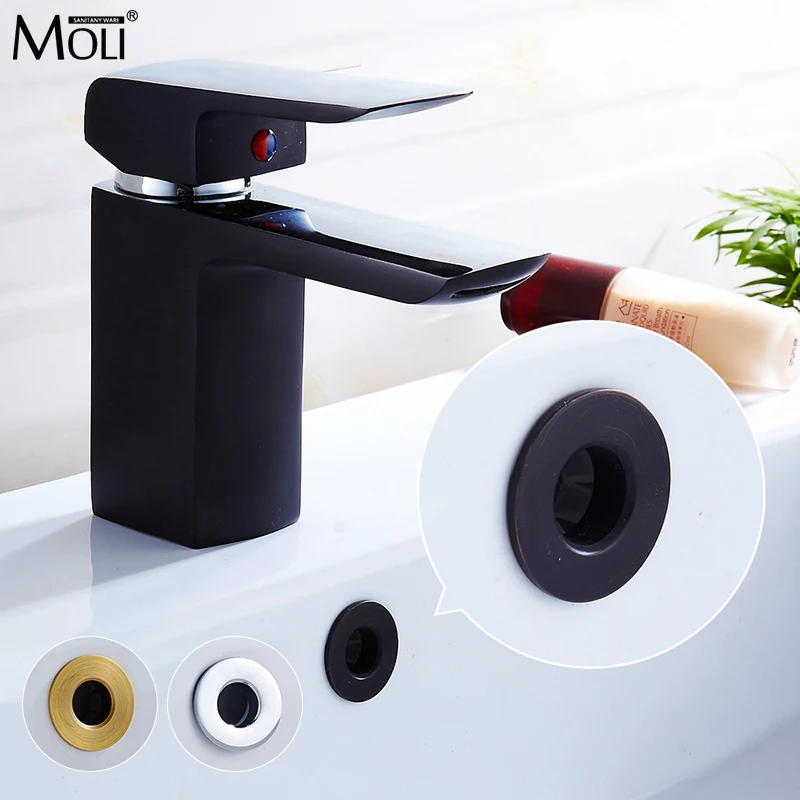Bathroom Parts Basin faucet Sink Overflow Cover Brass Six-foot Ring Bathroom Product Basin Tidy Insert Replacement MLF19