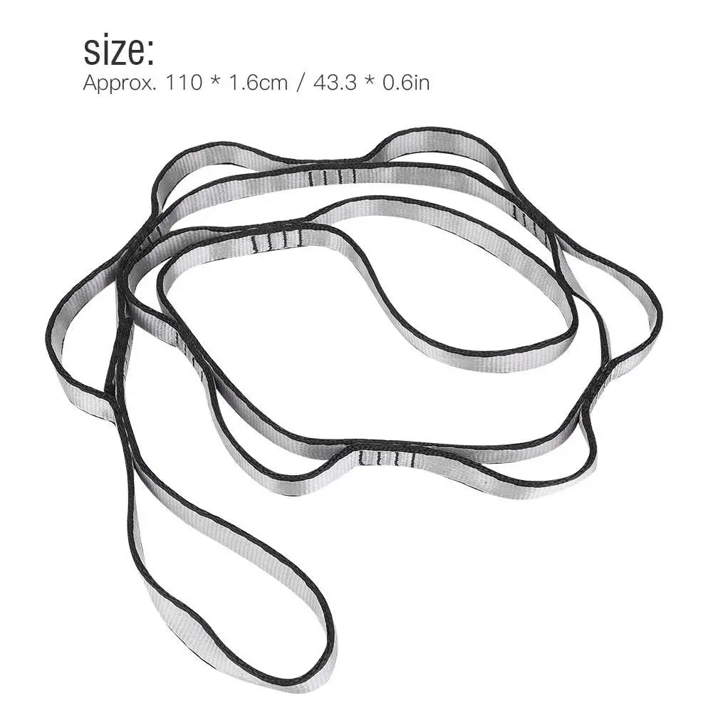 2pcs Yoga Extend Belt Adjustable Daisy Chains Strong Climbing Strap Multi Loop Nylon Strap Rope For Aerial Yoga Hammock / Camp 2
