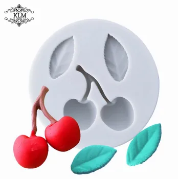 

KLM Leaf Cherry Silicone Mold DIY Clay Tool Cake Decoration Tool Chocolate Biscuit Tool Fondant Tool Jelly Mousse Tool