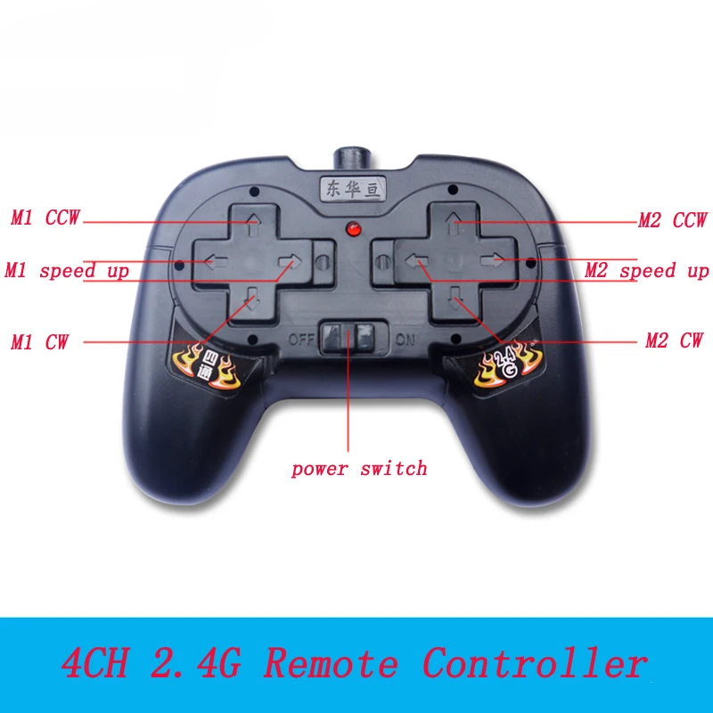 

1set DIY Model Radio Controlling System 2.4G 4CH Remote Controller 5A High Power Receiver Board for RC Cars Boats Transmitter